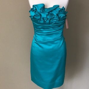 Phoebe Couture strapless dress.